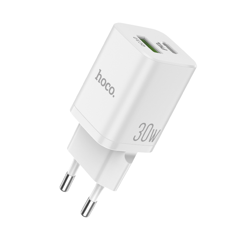 Сетевое зарядное устройство Hoco (N13) Bright PD30W+QC3.0 charger (EU) USB/Type-C 2400mA (белый)
Сетевое зарядное устройство Hoco (N13) Bright PD30W+QC3.0 charger (EU) USB/Type-C 2400mA (белый)