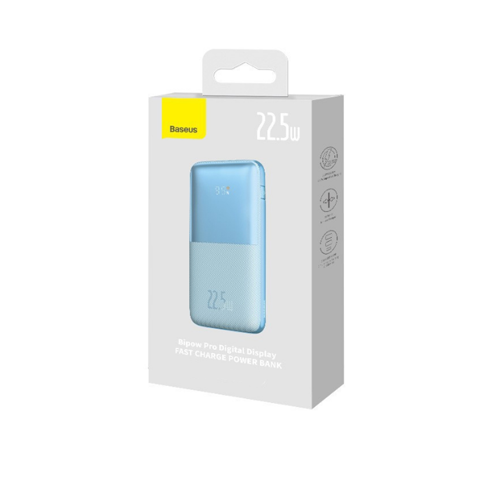 Внешний аккумулятор Baseus Digital Display Power Bank 20000mAh 22.5W BIPOW PRO (PPBD2-2022) (синий)
Внешний аккумулятор Baseus Digital Display Power Bank 20000mAh 22.5W BIPOW PRO (PPBD2-2022) (синий)