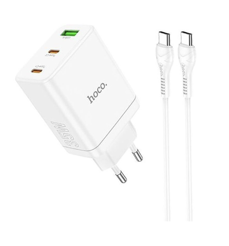 Сетевое зарядное устройство Hoco (N33) Start Charger PD 35W + кабель Type-C/Type-C 1m (белый)
Сетевое зарядное устройство Hoco (N33) Start Charger PD 35W + кабель Type-C/Type-C 1m (белый)
