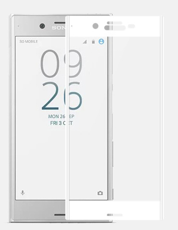 

Защитное стекло InterStep Full Screen Cover 0.3mm для Sony Xperia XZ (F8331) цветное (белая рамка)