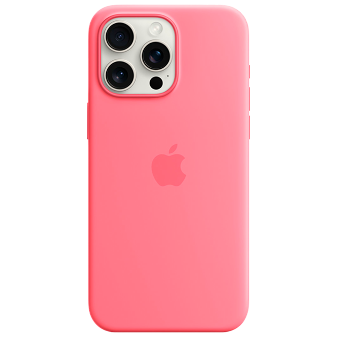 Чехол-накладка Silicone Case with MagSafe для iPhone 15 силиконовый (розовый)