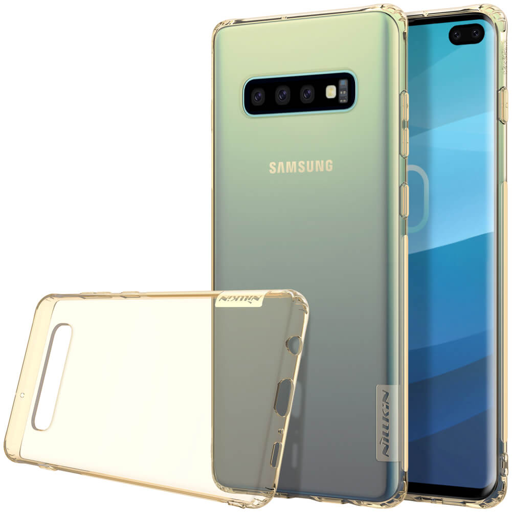 

Чехол-накладка Nillkin Nature 0.6mm для Samsung Galaxy S10 (SM-G973F) силиконовый (прозрачно-золотой)