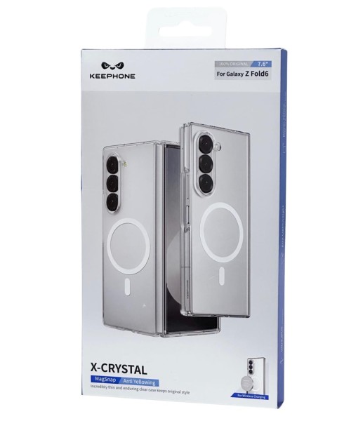 

Чехол-накладка Keephone X-Crystal MagSafe для Samsung Galaxy Z Fold6 пластиковый (прозрачный)