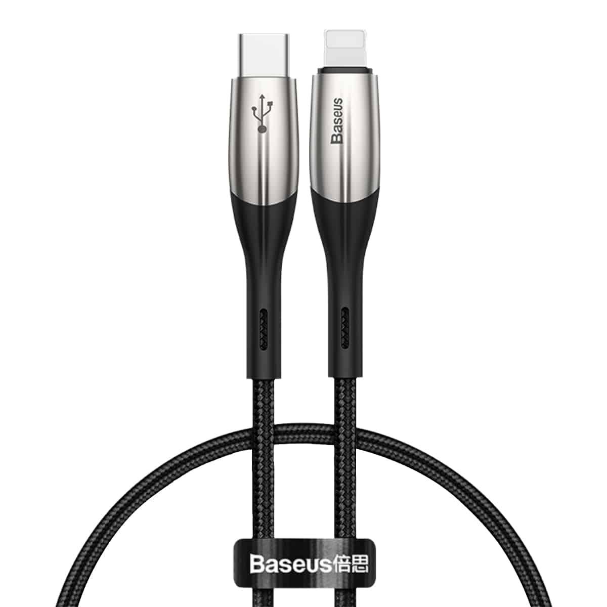 

Кабель Baseus Horizontal Data Cable 2.4A (Type-C) на (iP PD) 20W (CATLSP-01) 100см тканевая оплётка (черный)