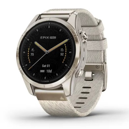 

Смарт-часы Garmin Epix Pro Gen 2 42mm Sapphire Soft Gold with Nylon Band (010-02802-20)