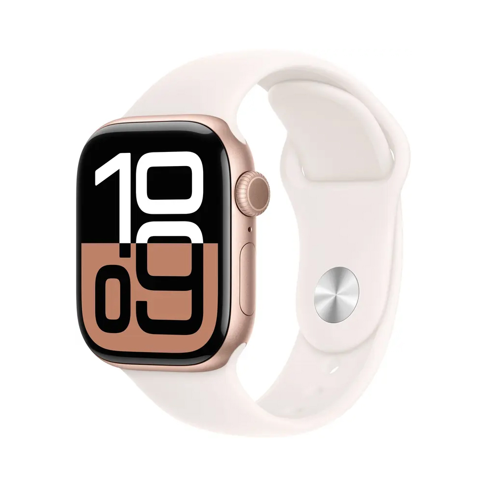 Смарт-часы Apple Watch Series 10 42mm Rose Gold Aluminum Case with Starlight Sport Band (M/L)