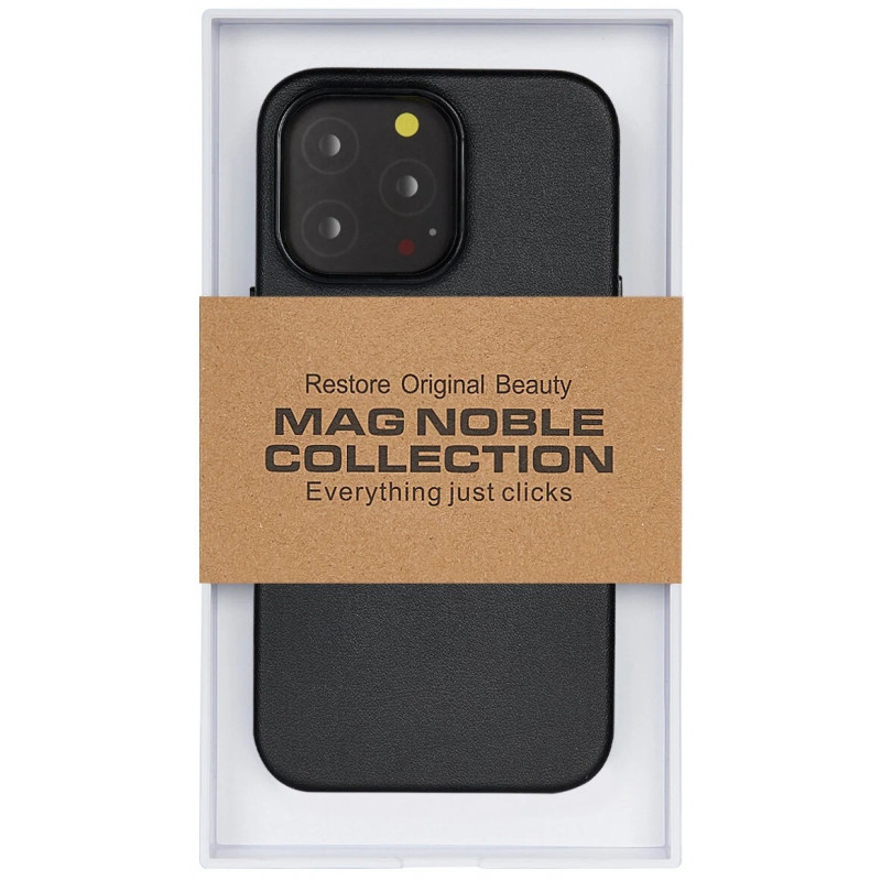 Чехол-накладка Kzdoo Mag Noble Collection MagSafe Series для Apple iPhone 14 Pro Max искусcтвенная кожа (черный)