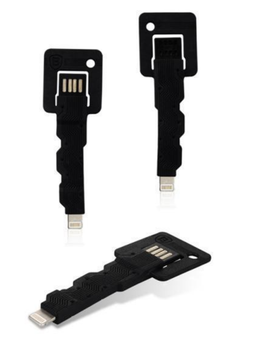 

Кабель Baseus Keys с (USB) на (Lightning) 8см брелок Black