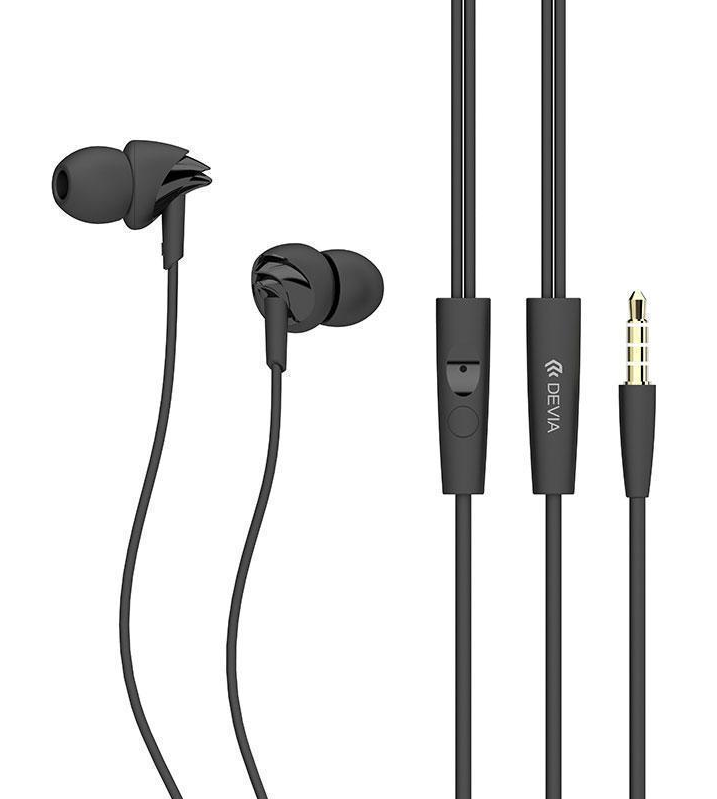 

Проводная стерео-гарнитура Devia Ripple D1 In-Ear Headphones Black