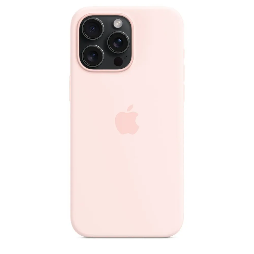 Чехол-накладка Silicone Case with MagSafe для iPhone 15 Pro Max силиконовый (розовый)