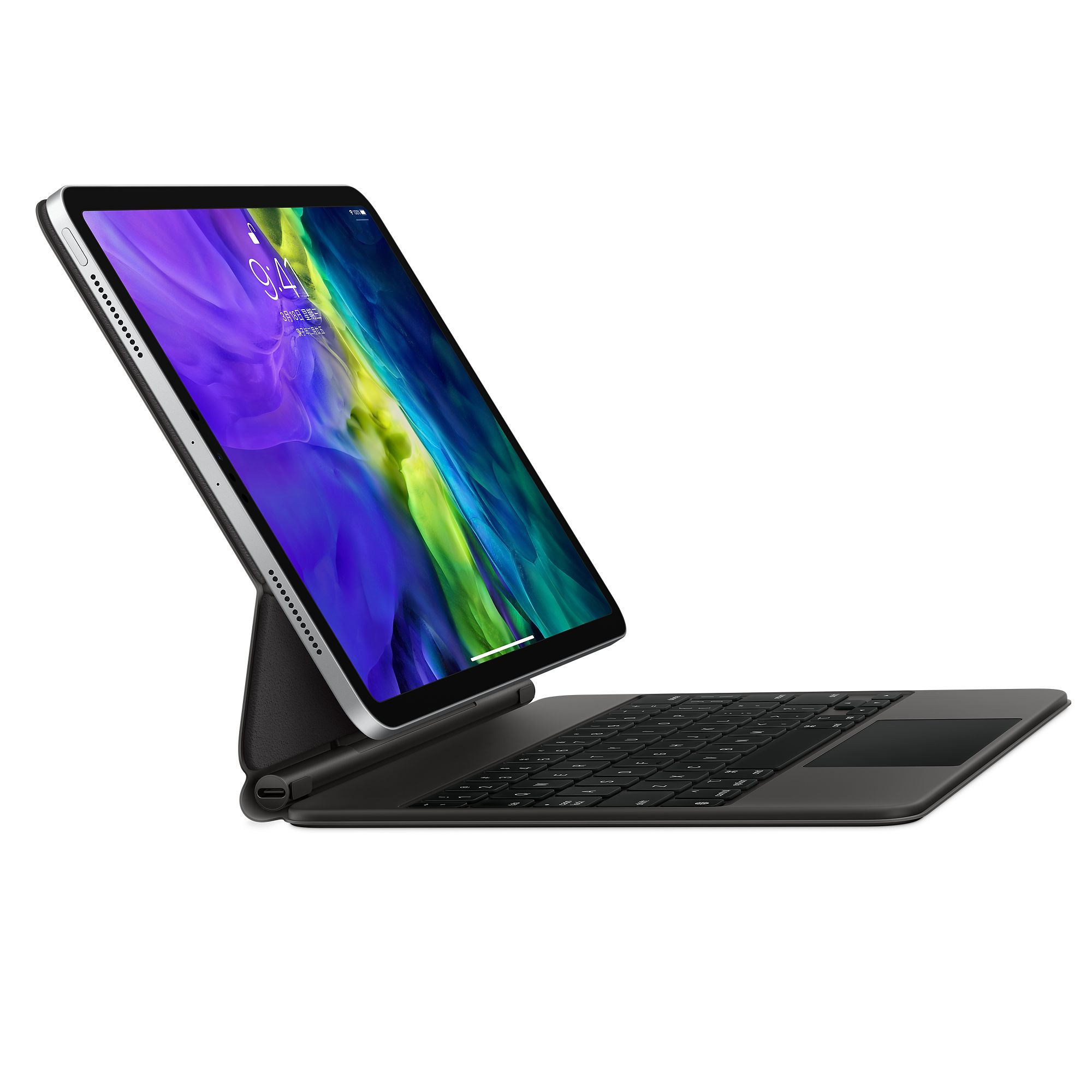 Клавиатура Apple Magic Keyboard with Trackpad для iPad Pro 11 (1th,2th,3th gen) и iPad Air (4th gen) русская (нейлон с подставкой) (черный) (MXQT2) Вид№5