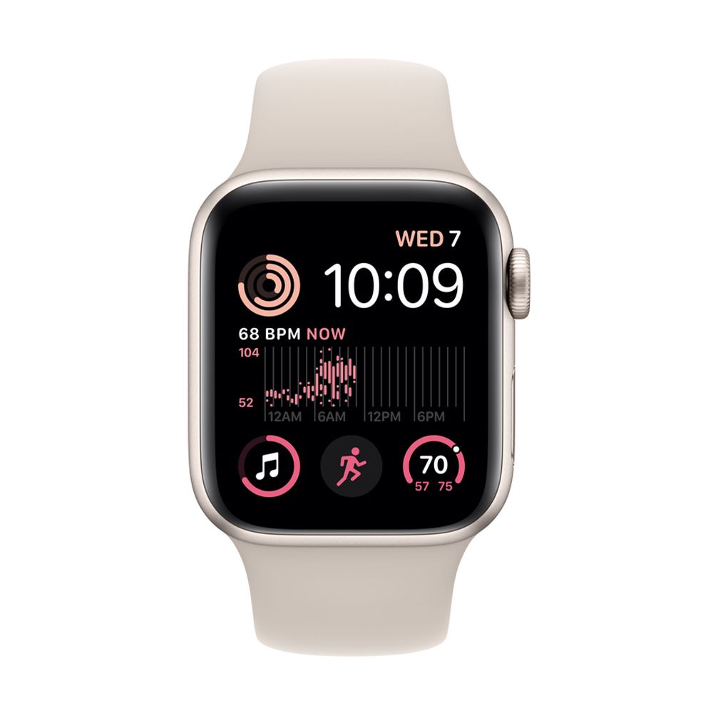 Apple Watch SE Gen 2 44mm (GPS) Starlight Aluminum Case with Starlight Sport Band (M/L) (MNTE3/MRE53) Вид№2