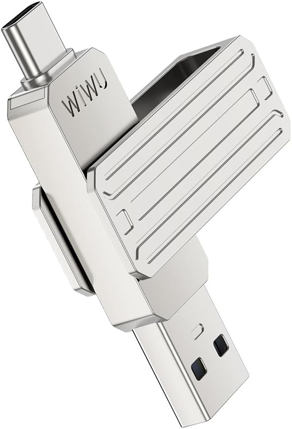 USB Flash накопитель Wiwu 3 в 1 256Gb USB 3.0/ Lightning /Type- C (Wi-FD001) (серебристый)