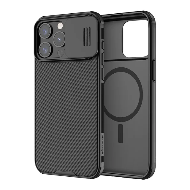 Чехол-накладка Nillkin CamShield Pro для iPhone 16 Pro пластиковый (черный)