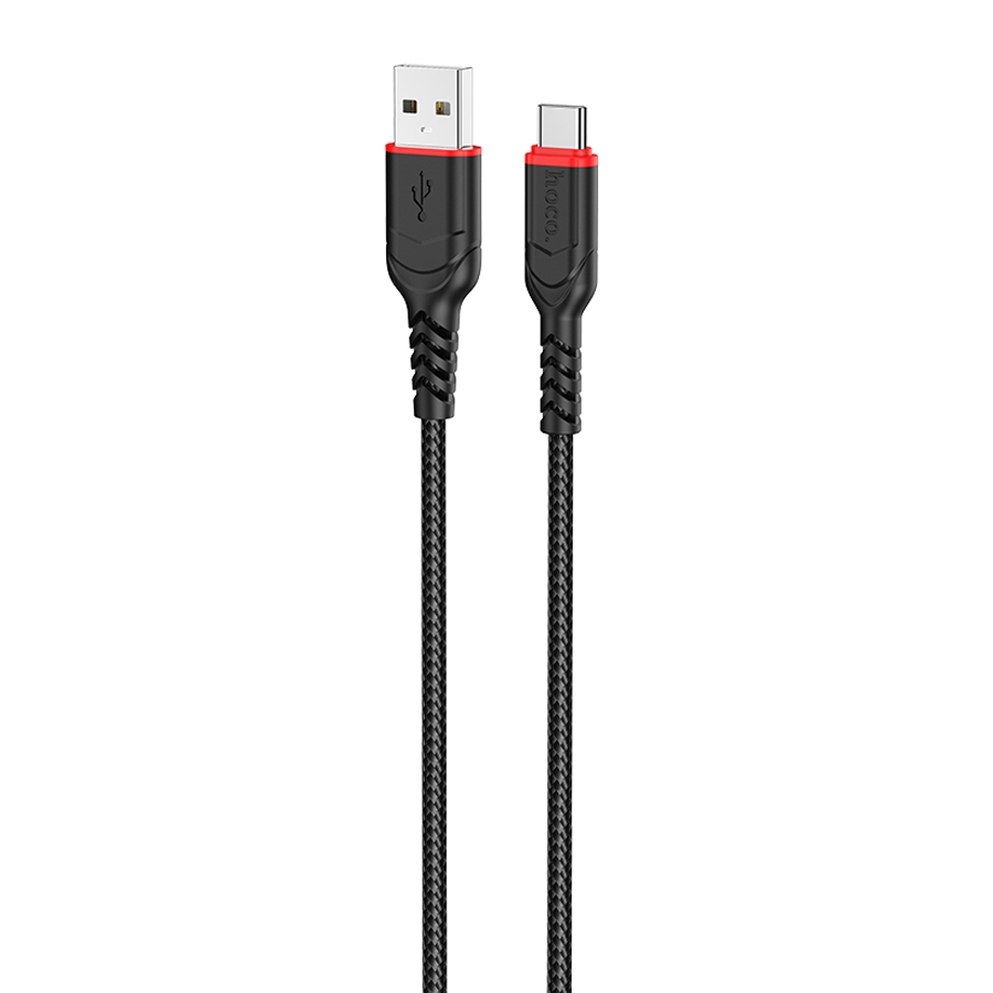 

Кабель Hoco X59 3A (USB) на (Type-C) 100см нейлоновая оплетка (черный)