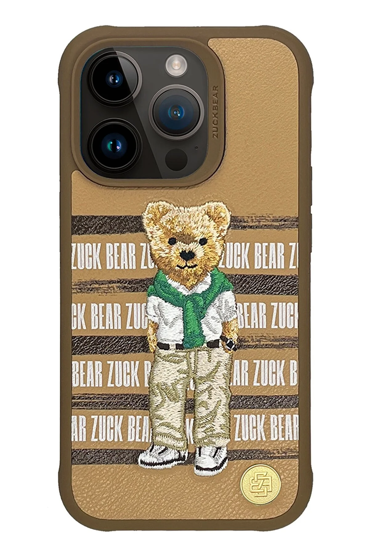 Чехол-накладка Zuck Bear San Francisco Fortune Kapak - Golden State Bear для Apple iPhone 15 Pro искусcтвенная кожа (бежевый) Вид№2