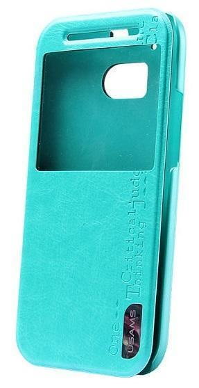 

Чехол-книжка Usams Merry Series для HTC One M8 искусственная кожа (бирюзовый)