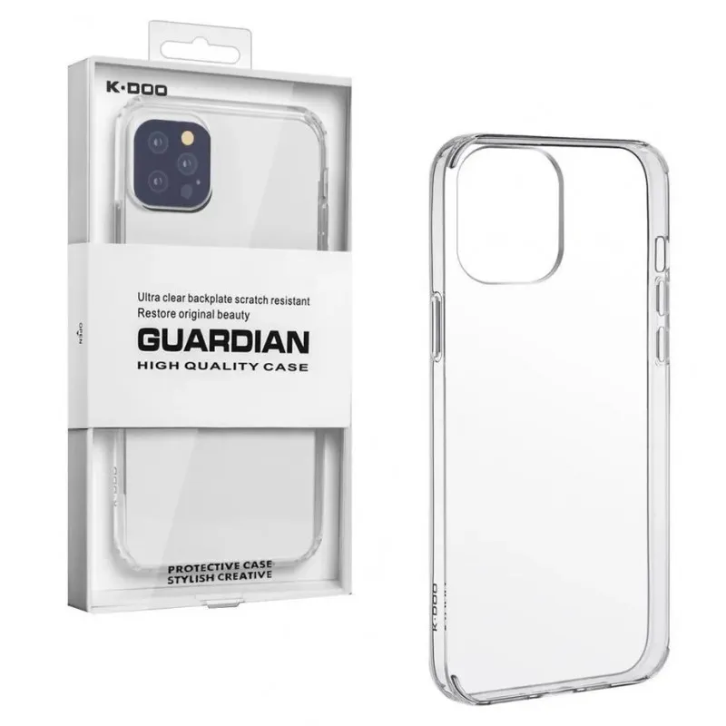 Чехол-накладка Kzdoo Guardian Case для iPhone 15 Pro Max силиконовый (прозрачный) Вид№2