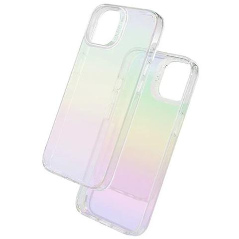 Чехол-накладка Zagg Iridescent Anti-microbial Magsafe для iPhone 14 Pro пластиковый (фиолетово-желтый градиент)