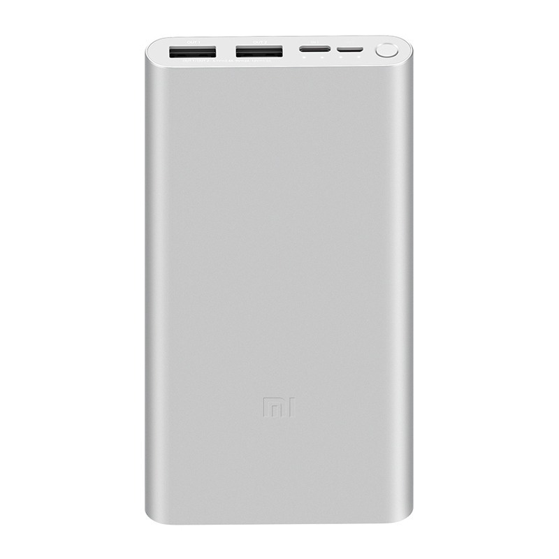 

Универсальный внешний аккумулятор Xiaomi Mi Power Bank 3 10000 mAh (PLM13ZM) (серебристый)