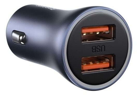 

Автомобильный блок питания Baseus Golden Contactor Car Charger 40W (Type-C/USB) (CCJD-0G) алюминиевый (серый)