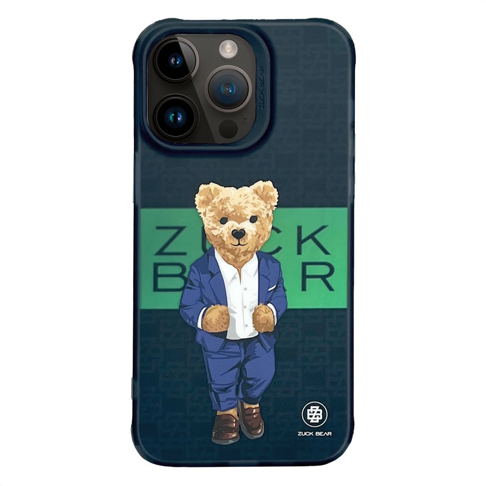 Чехол-накладка Zuck Bear French Riviera Chic Kapak - Saint-Tropez Shimm для Apple iPhone 15 Pro пластиковый (прозрачно-фиолетовый)