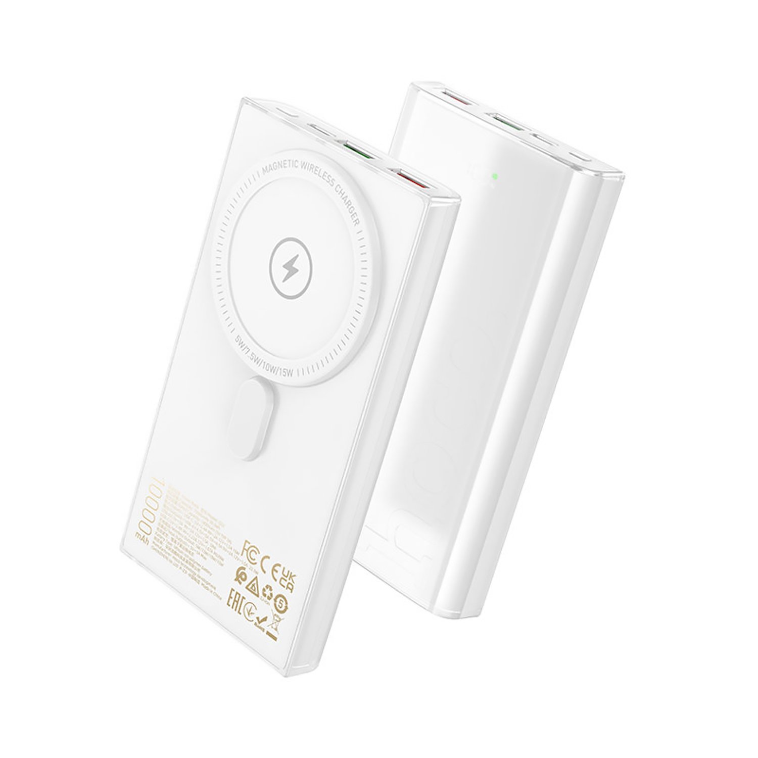 

Внешний аккумулятор Hoco Q22 Taurus MagSafe 10000mAh USBх2/Type-C (белый)