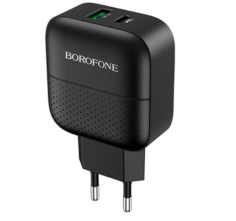 

Сетевое зарядное устройство Borofone (BA46A) 3.0А USB/Type-C (черный)