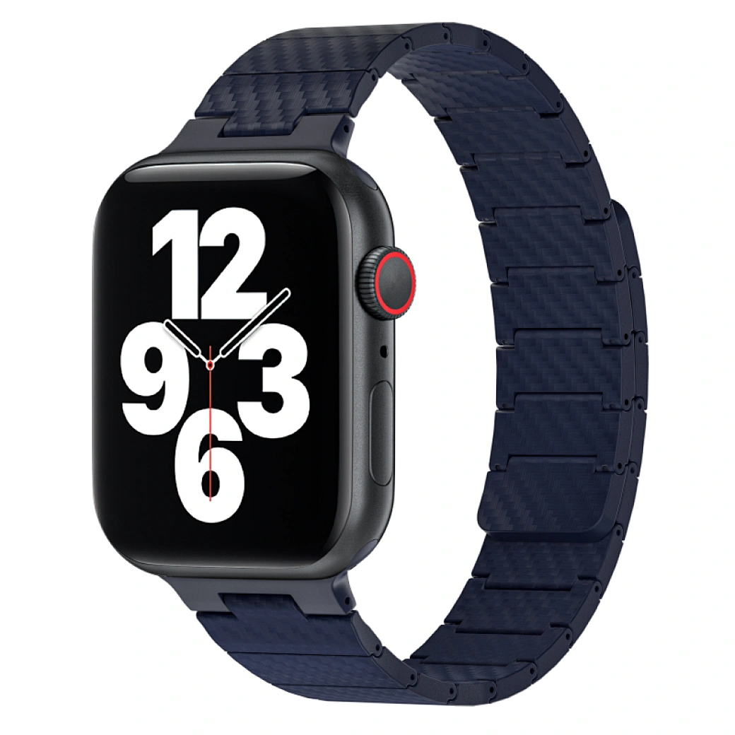 

Ремешок WIWU Carbon Fiber Pattern для Apple Watch 42/44/45/49mm магнитная застежка (Wi-WB009) (синий)