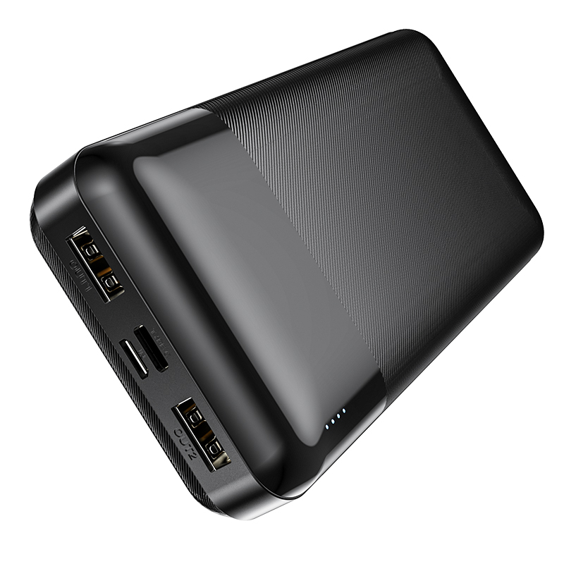 

Универсальный внешний аккумулятор Hoco J72A 20000 mAh USBx2/ Micro USB/ Type-C пластик (черный)