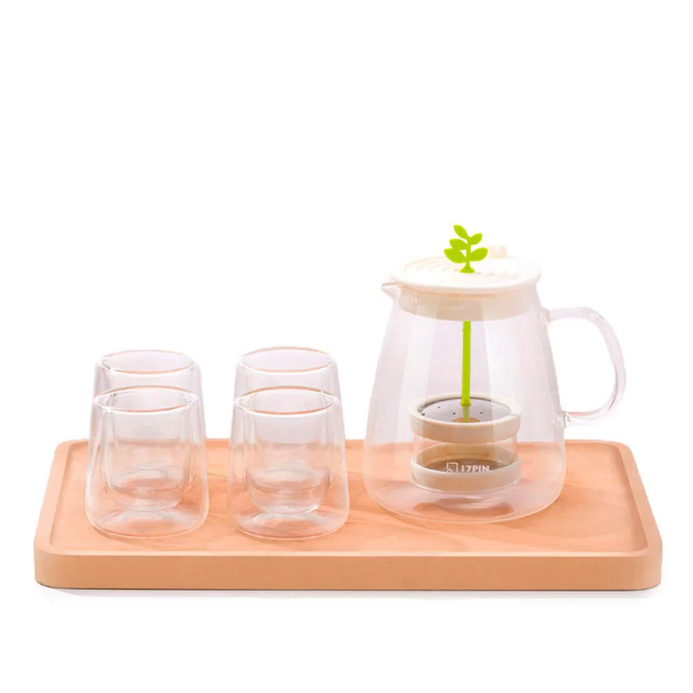 Чайный набор Xiaomi 17Pin Tea Set 800ml (4 ст.х 95ml) стекло (GCT-001) (прозрачный) Вид№4