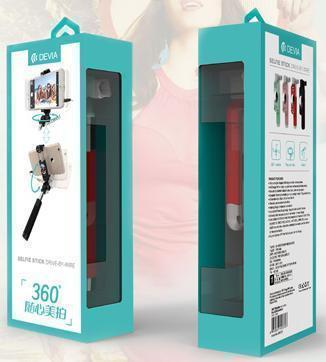 Монопод для смартфона Devia 360 Degree Rotation Selfie Stick (Drive-By-Wire) (Black) Вид№2