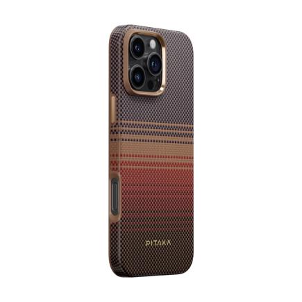 Чехол PITAKA Military-Grade MagEZ Pro 4 для iPhone 16 Pro карбоновый (арамид) Sunset Вид№2