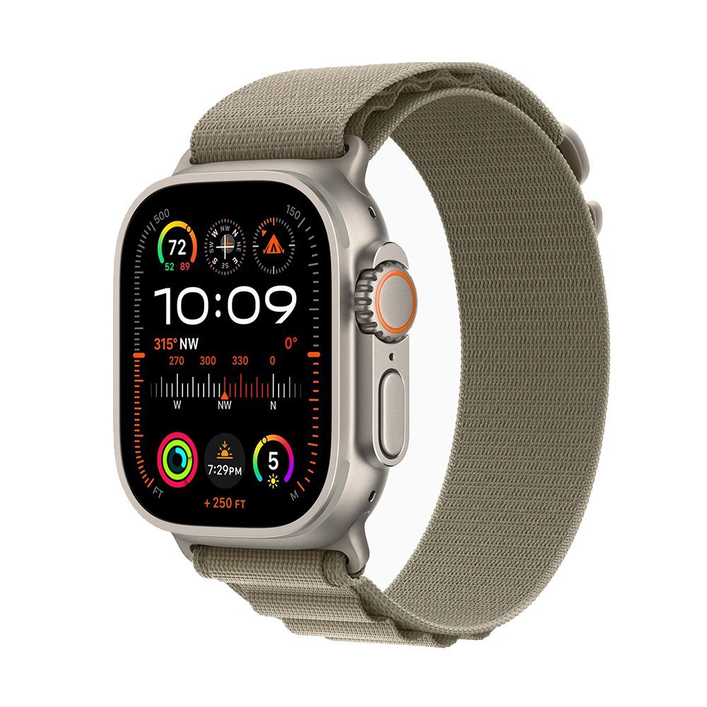 Apple Watch Ultra 2 49 mm Titanium Case Olive Alpine Loop (M)