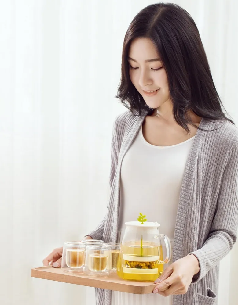 Чайный набор Xiaomi 17Pin Tea Set 800ml (4 ст.х 95ml) стекло (GCT-001) (прозрачный) Вид№2