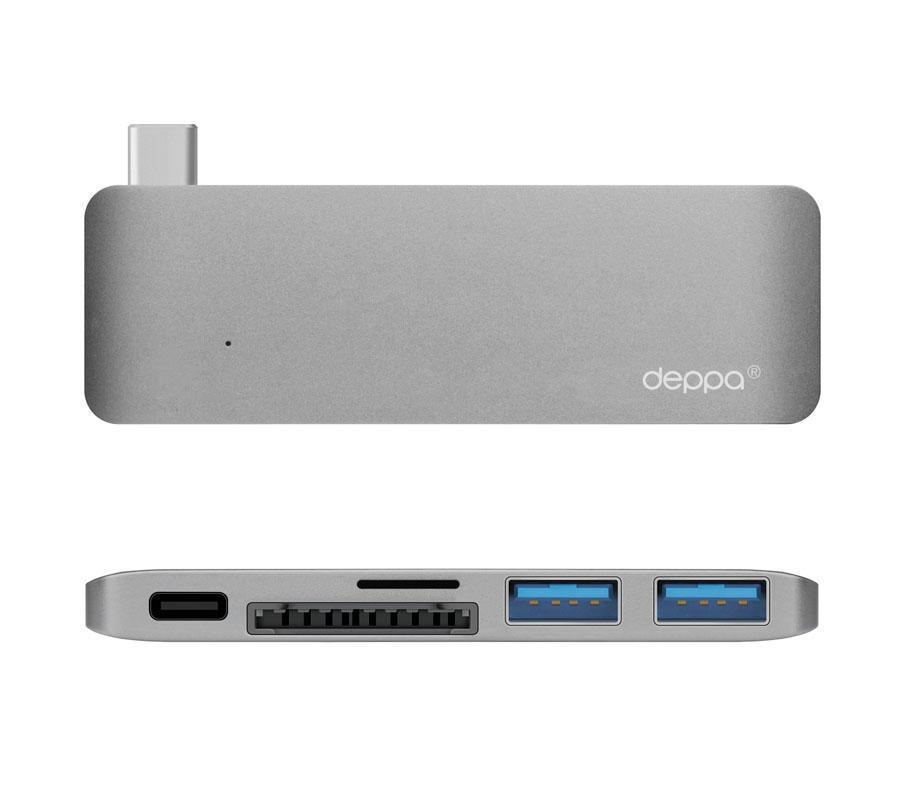 

Адаптер Deppa USB-Type C для Macbook 5 в 1 (графит) (73125)