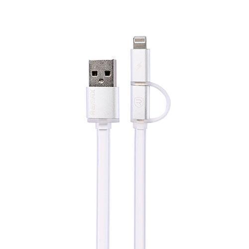

Кабель Remax Yards 2 в 1 с (USB) на (Lightning) или (micro USB) 100см (белый)