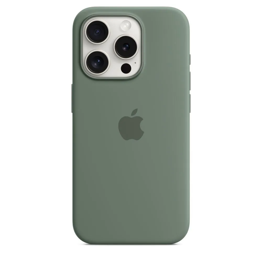 

Чехол-накладка Silicone Case with MagSafe для iPhone 15 Pro Max силиконовый (темно-зеленый)