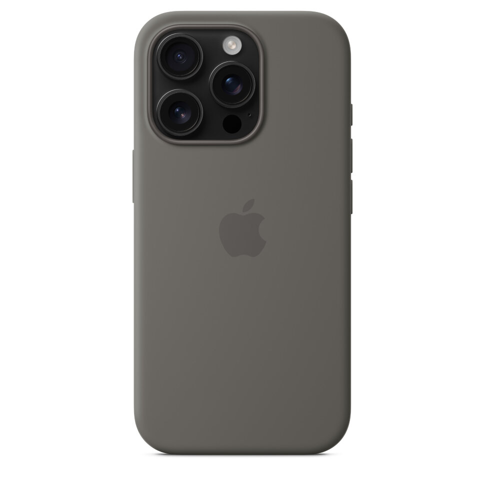 Чехол-накладка Apple Silicone Case with MagSafe для iPhone 16 Pro (Stone Gray) (MYYL3) Вид№3