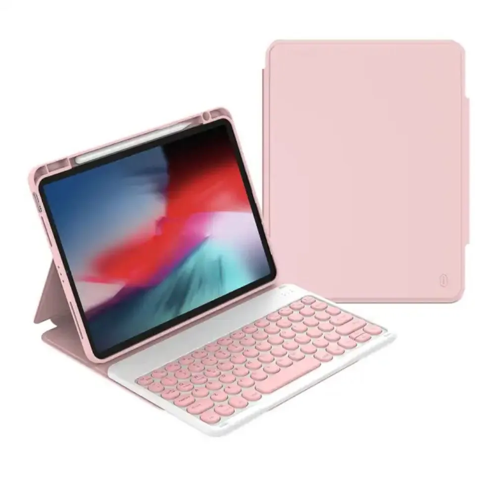 Чехол-клавиатура WIWU Protective Keyboard для Apple iPad 10 (10.9) 2022 русская раскладка (розовый)