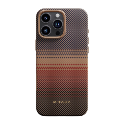 

Чехол PITAKA Military-Grade MagEZ Pro 4 для iPhone 16 Pro Max карбоновый (арамид) Sunset