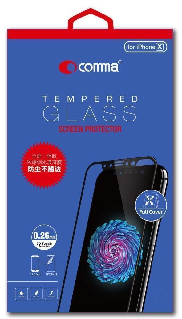 Защитное стекло Comma Tempered Glass Screen Protector 0.26mm для Apple iPhone 7 Plus /8 Plus цветное (черная рамка)