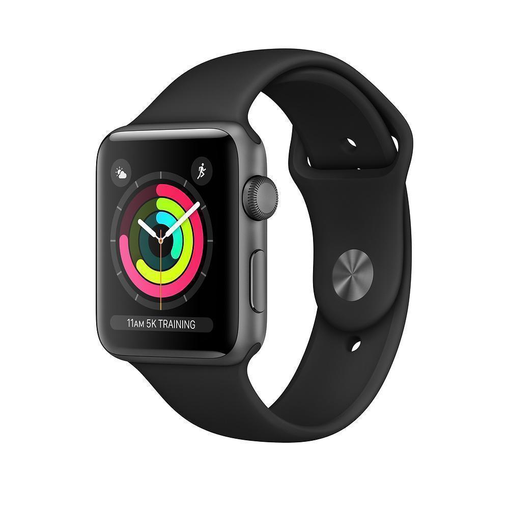 

Apple Watch Series 3 38mm (GPS) Space Gray Aluminum Case with Black Sport Band (MTF02)