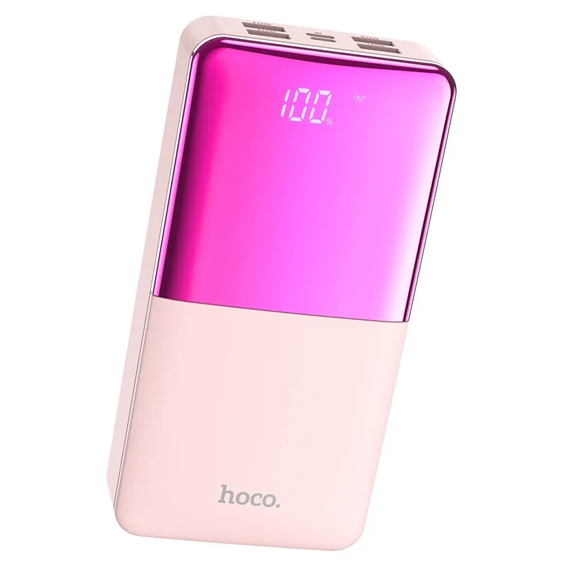 

Универсальный внешний аккумулятор Hoco J42B High Power Mobile Power Bank 30000 mAh USBx4 2.0A/металл (розовый)