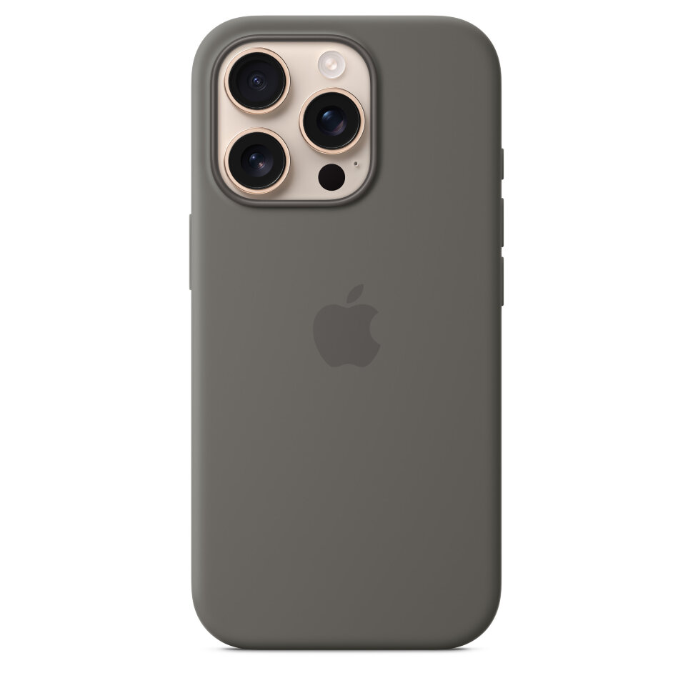 Чехол-накладка Apple Silicone Case with MagSafe для iPhone 16 Pro (Stone Gray) (MYYL3)