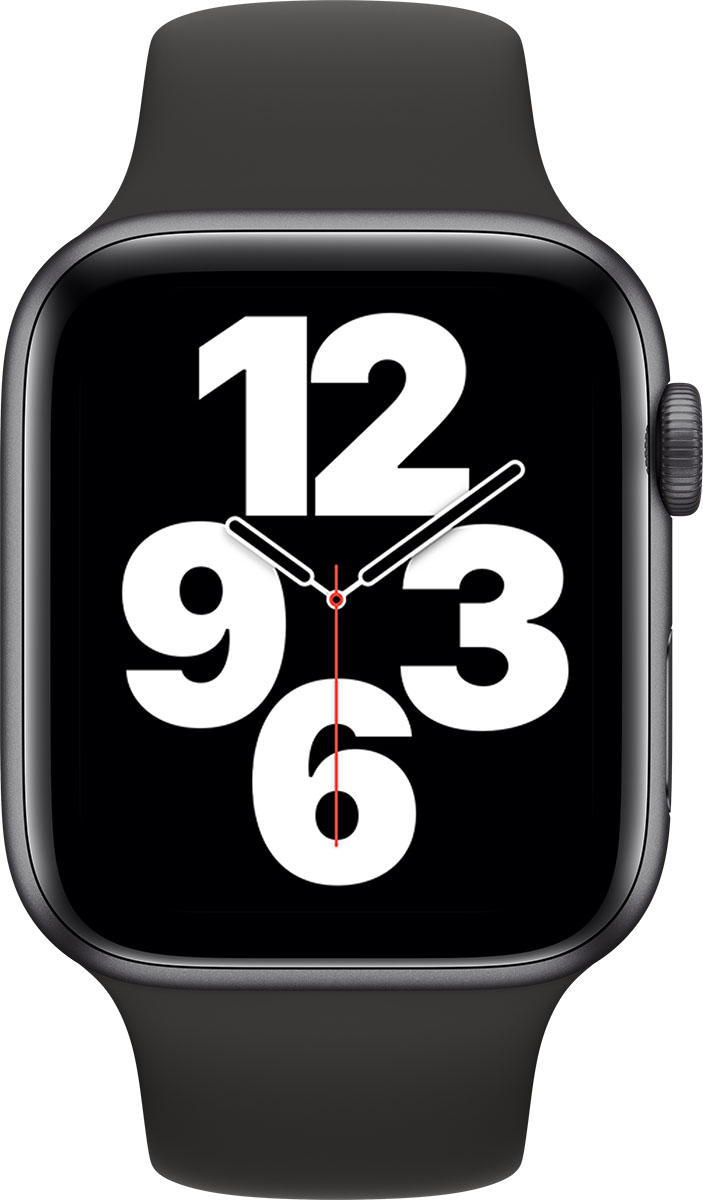 

Apple Watch SE 40mm (GPS) Space Gray Aluminum Case with Black Sand Sport Band (MYDP2RU/A)