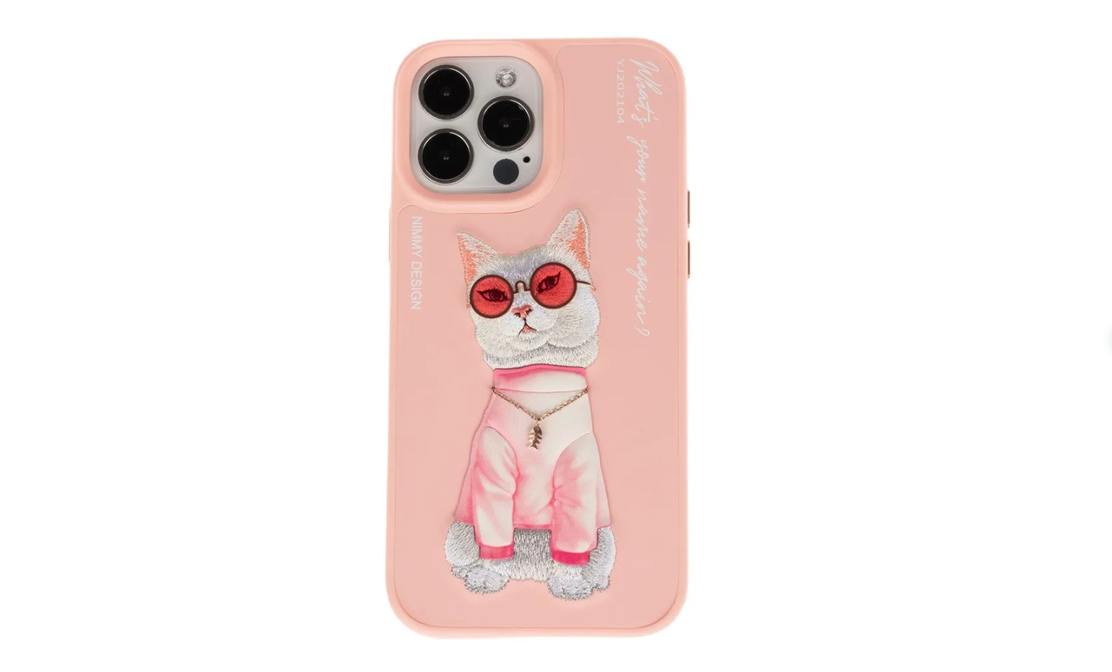 Чехол-накладка Nimmy Friends Cool Glasses Series для Apple iPhone 16 Pro полиуретан (розовый)