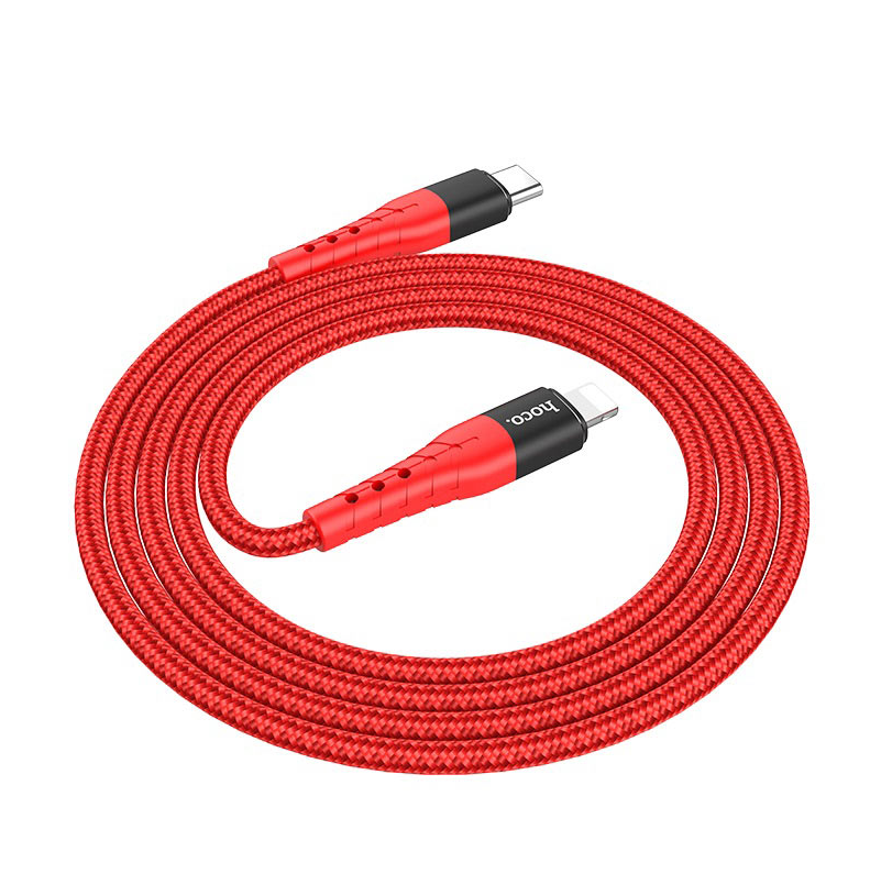 Кабель Hoco U64 Superior PD charging cable (Type-C) на (Lighting) 120 см (красный)