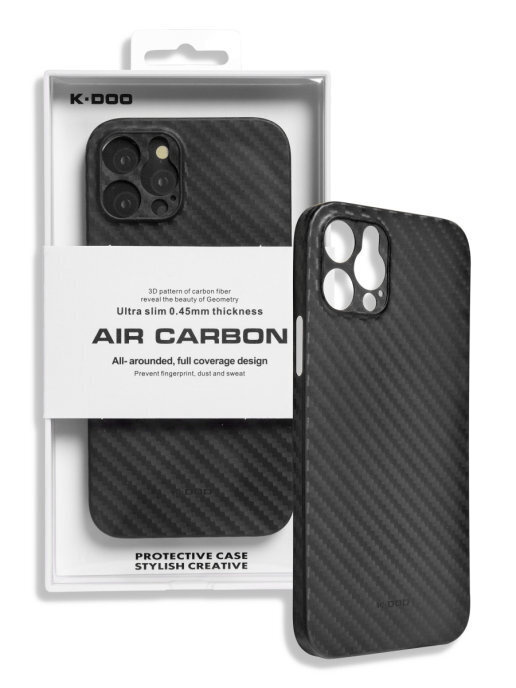 

Чехол-накладка K-Doo Air Carbon для iPhone 13 Pro Max поликарбонат (черный)