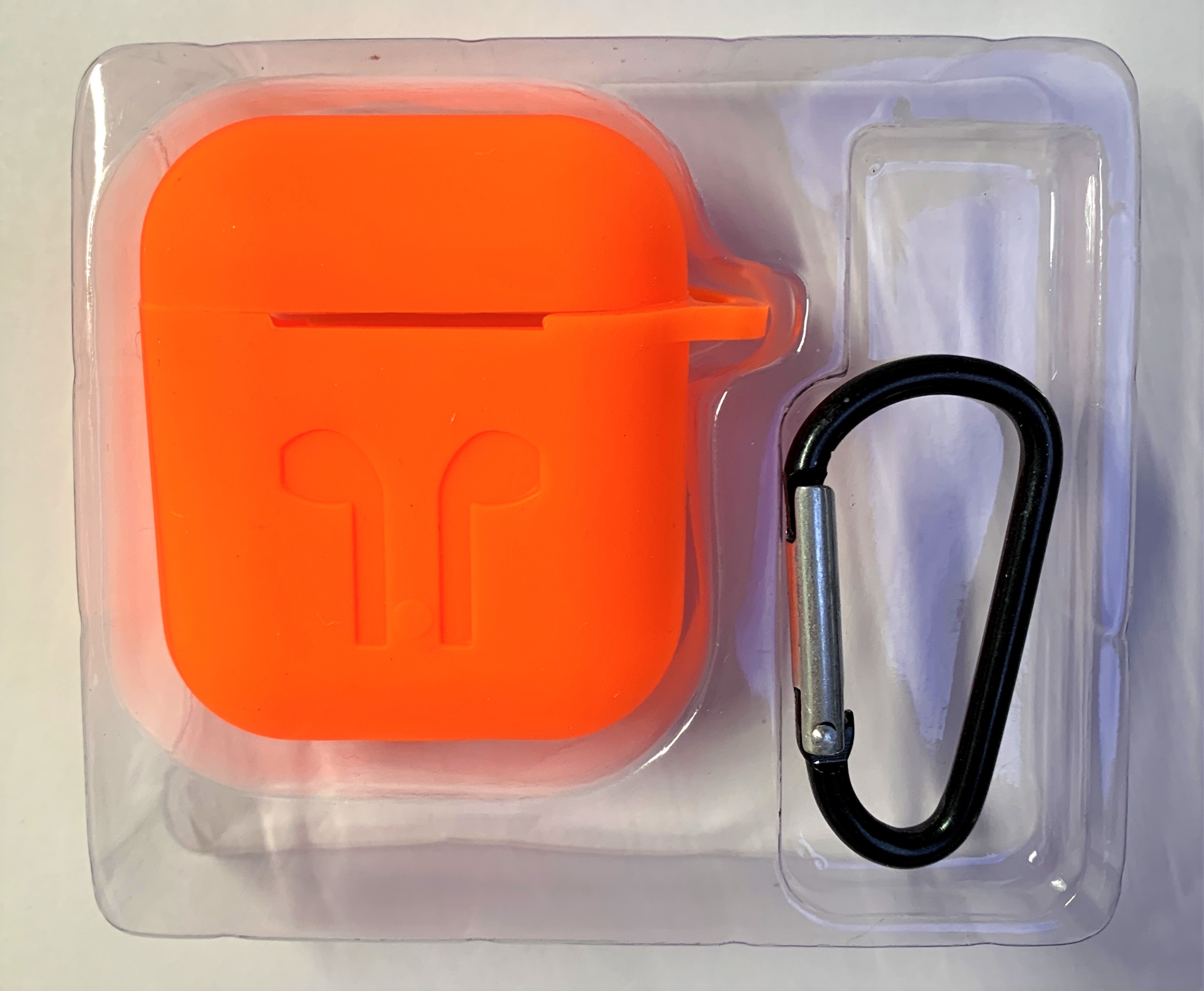 

Чехол Silicone Case для AirPods силиконовый с карабином (оранжевый)